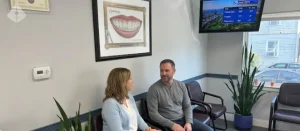 The welcoming and luxurious patient lounge at Smile Design NJ, a premier center for cosmetic dentistry in Westfield, NJ.
