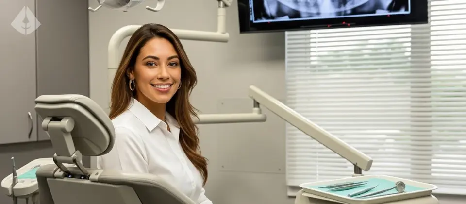 Patient smiling confidently after learning the facts and debunking dental veneers myths at Smile Design NJ in Westfield.