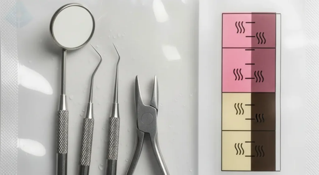 Sealed and sterilized dental instruments demonstrating infection prevention for dental implants in NJ.